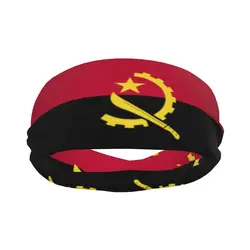 Angola Flag Athletic Headband Elastic Sweatbands Women Men Basketball Sports Gym Fitness Sweat Band Volleyball Tennis