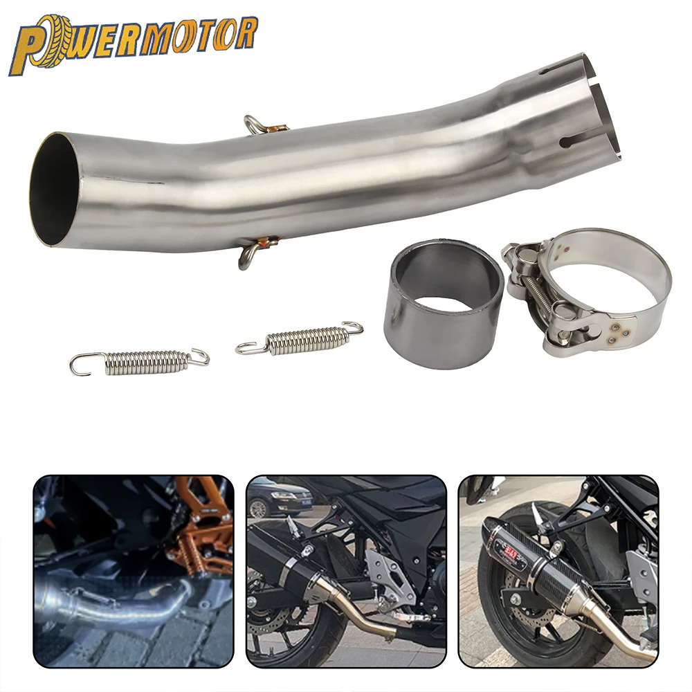 Motorrad-Auspuffanlage Mittelrohr Schalldämpfer für KTM DUKE 125 250 390 Adventure RC390 2020 2023 Universelles Zubehör