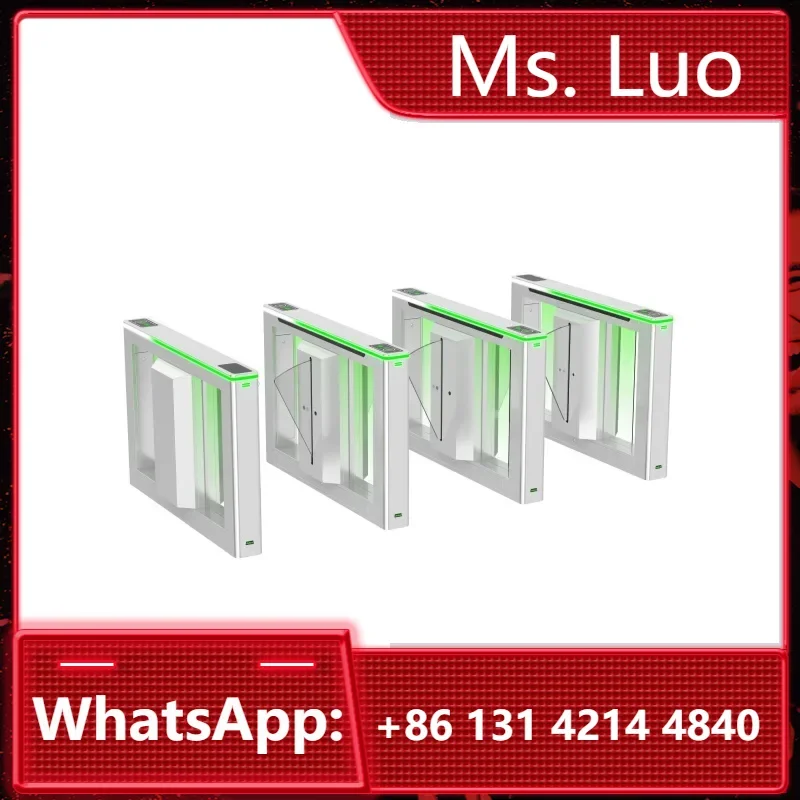 AKT317 Speed Gate Modernistic Acrylic Plate Biological Recognition for Building Entrance Staff Passage