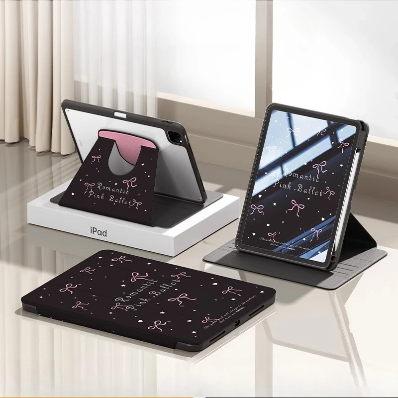 

Чехол MINISO Bow для ipad Funda Ipad A16 10-го 11-го поколения Mini 6 7 Чехол-подставка для планшета Pro4 5 6 Air4 5 Складной защитный чехол от падения