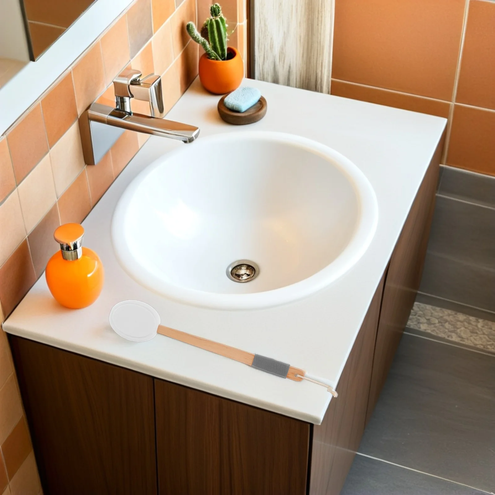 

1 Set Body Moisturizer Brush Long Handle Lotion Applicator For Back Feet Hard To Reach Areas Self Tanner Tool Large Tanning