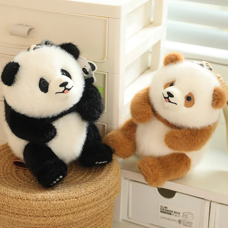 Porte-clés en peluche de style kawaii pour enfant, jouet en forme d'ours mignon, mini plus sombre comme Fubao Qizai beurre doux, pendentif cadeau