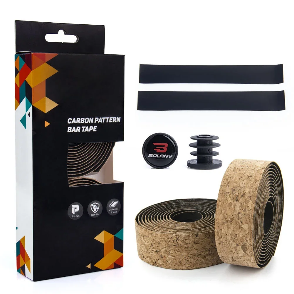 

Bicycle Handlebar Tape Road Bike Sawdust Grain Bar Tape With End Plugs Non-slip Anti-Vibration Wrap Cycling Accessories