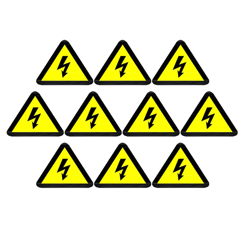 10 PCS Anti-ไฟฟ้า Shock ป้ายสติกเกอร์แรงดันไฟฟ้าสูงป้ายรั้วสติกเกอร์คําเตือนข้อควรระวังไฟฟ้ากระจกอันตราย