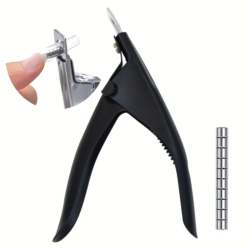Acrylic Nail Clippers with 15Pcs Magnets Nail Clippers Cutters for Long Acrylic Gel Nails Tips Adjustable Stainless