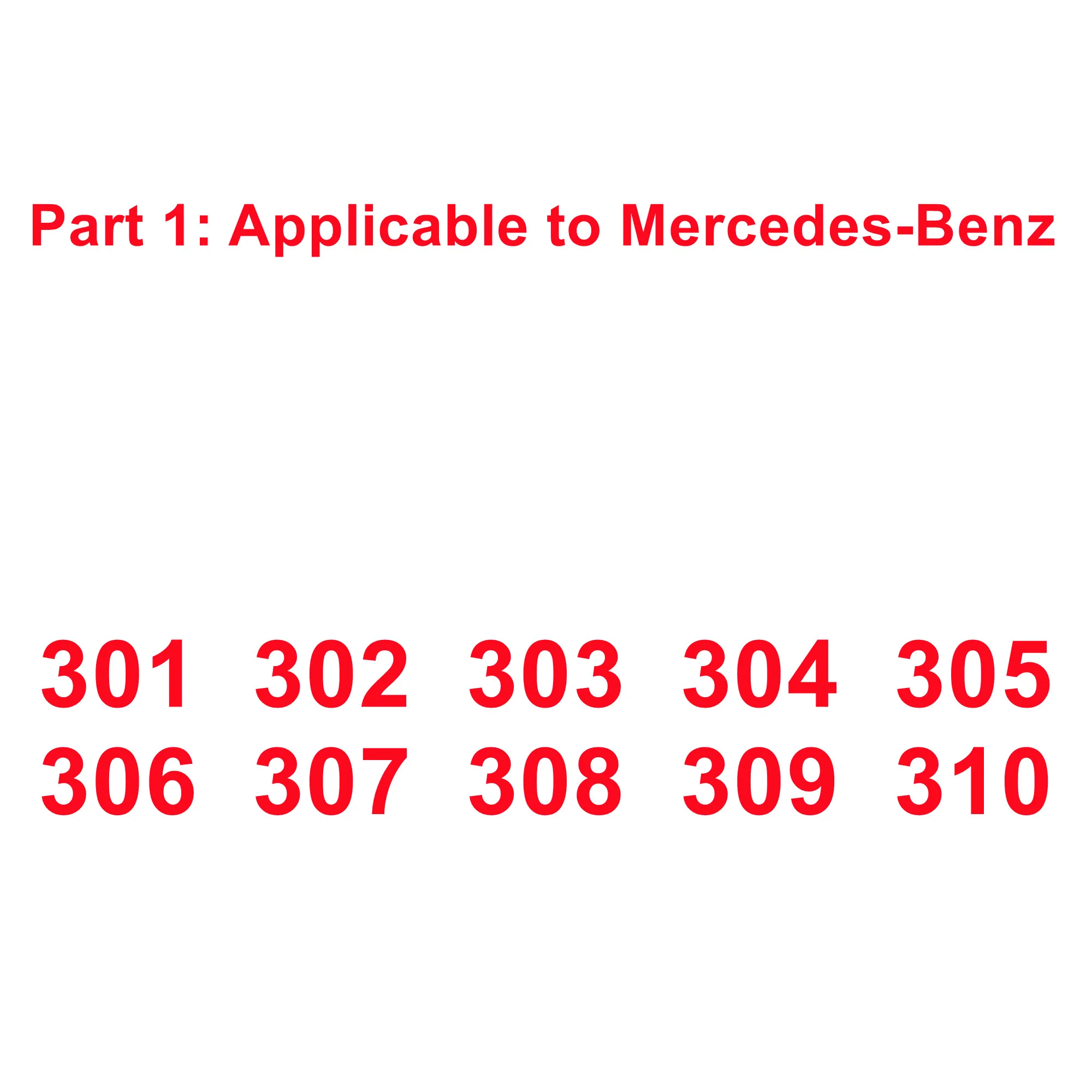 NO.301-310 Apply To High-quality Anti-theft Screw Tool for Mercedes-Benz - Tough and Durable Bolt Boss