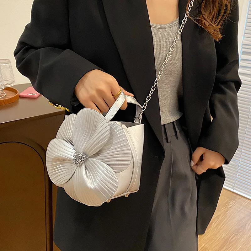 

Модная любовь, старше чувство трехмерных цветов, сумка-ведро, корзина для овощей, женские сумки через плечо на одно плечо