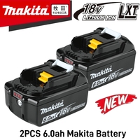 100% Original Makita 18V 6.0Ah Rechargeable Battery, for Makita Tool BL1815B BL1860B BL1840B BL1850B BL1830B 18V Battery