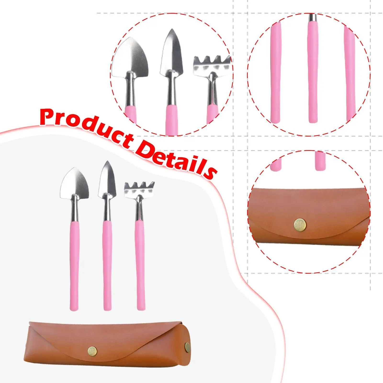 Gardening Tool Set with Mini Spade Rake Trowel for Flower Care And Yard Work