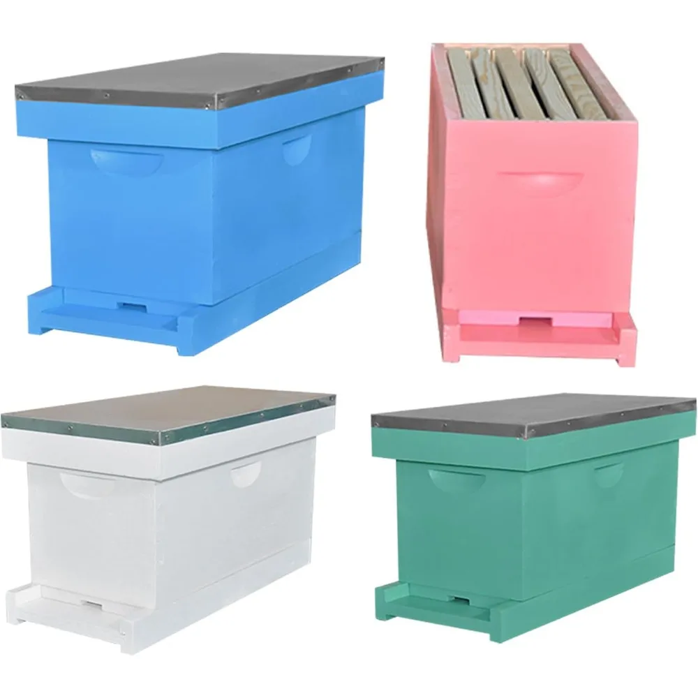 

5 Frame Bee Nuc Box Painted with Waxed Foundation Frames (White)
