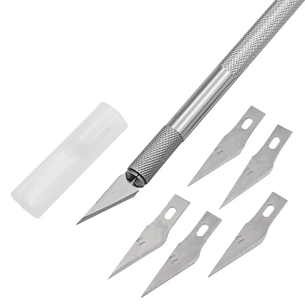 

Metal Scalpel Knife Tools Kit Non-Slip Blades Engraving Knife Mobile Mobile Phone Film Paper Cut Handicraft Carving Tools Hot