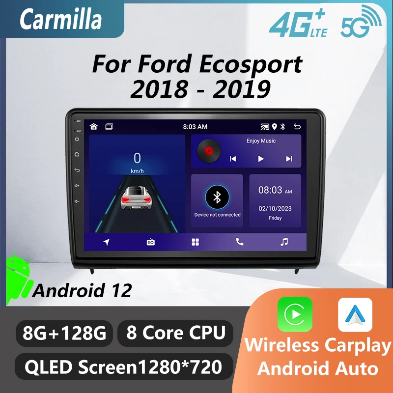 

Android Car Radio For Ford Ecosport 2018 - 2019 2 Din 10.1 inch Car stereo GPS Navigation Multimedia Player Wifi Autoradio