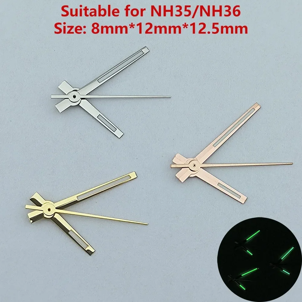 

watch hands NH35 hands NH36 hands watch pointer green luminous suitable for Datejust NH35 NH36 movement Watch accessories parts