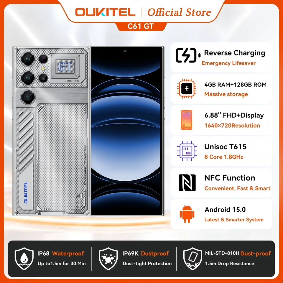 OUKITEL C61 GT Smartphone 6.88