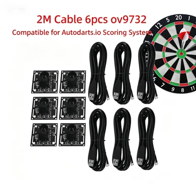 100° 6PCS 1MP 1080p OV9732 USB Camera Module 30fps 1280X720 No Distortion For Autodarts Scoring System Raspberry Pi Mac Linux