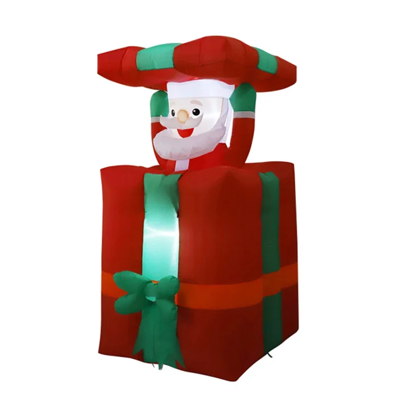 5FT Inflatable Santa Claus in Chimney Automatic Up and Down with LED Lights Christmas Decoration for Outdoor Yard Garden Lawn