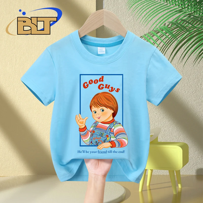 Child's Play - Good Guys printed Kids T-Shirts summer children's pure cotton short-sleeved casual tops boys and girls gifts