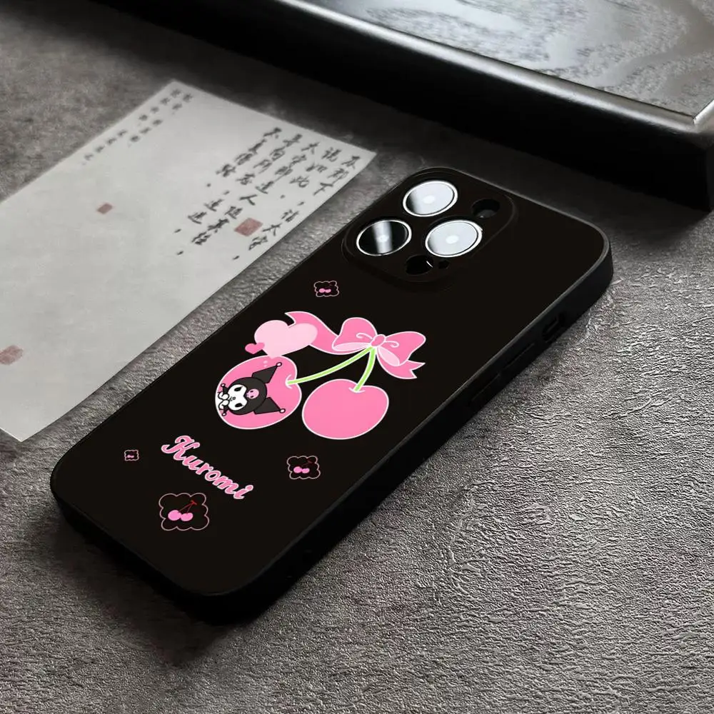 Cute cartoon Kuromi Phone Case for 15 Pro Max iphone 14 Pro Max 12 13 Mini 11 Xr X Xs 8 7 Plus Silicone Back Cover