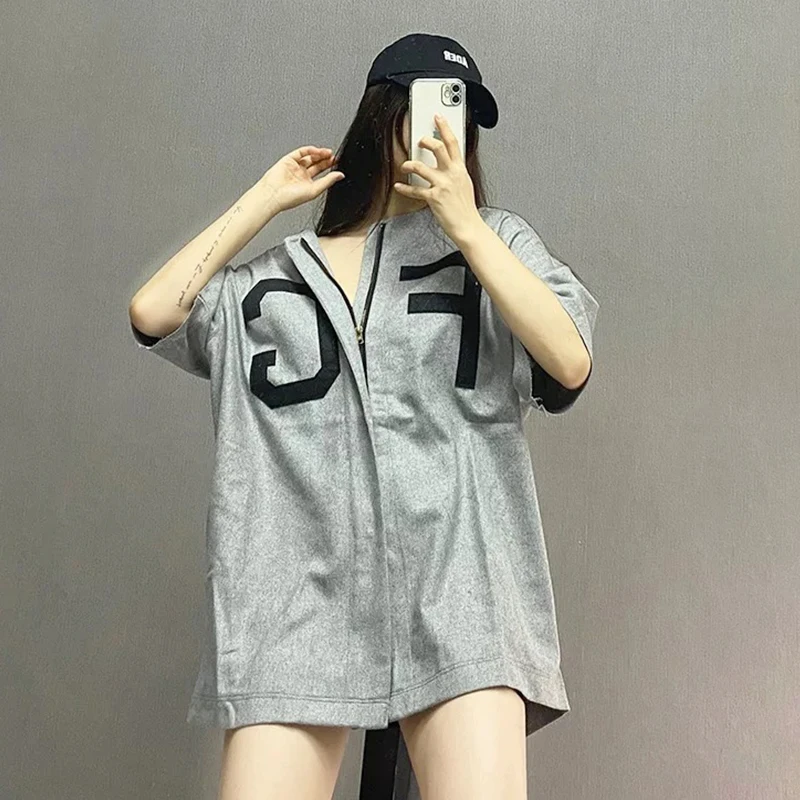 تي شيرت رجالي قطني متعدد الاستخدامات بأكمام قصيرة وتصميم كارديجان مفتوح من FOG الموسم السابع بأسلوب الشارع الأمريكي العصري