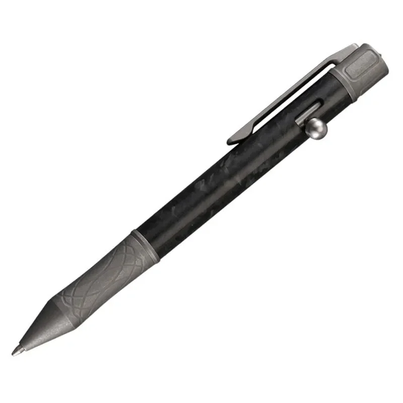 FEGVE Titanium Alloy Carbon Fiber Pocket Ballpoint Pen Business Office SignaturePen