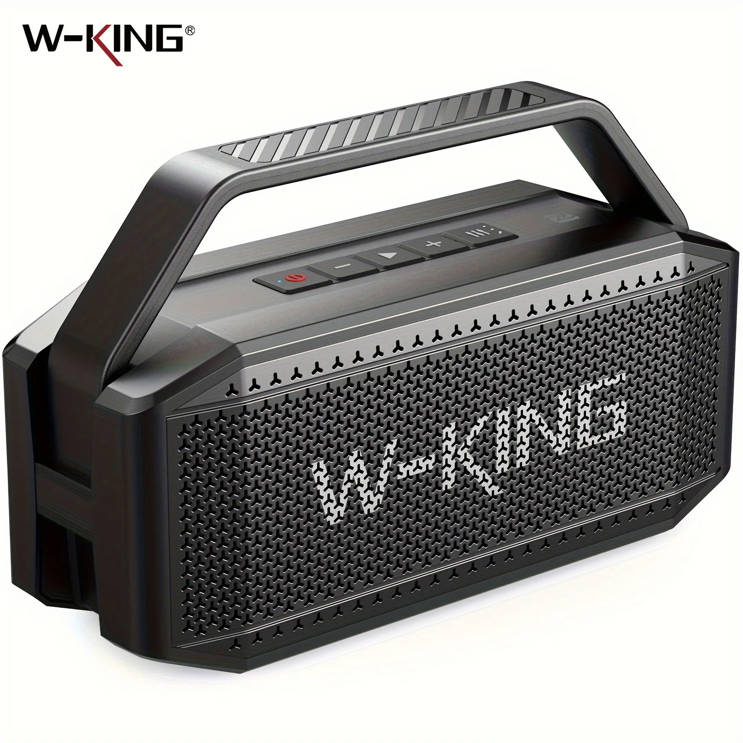 W-King-Bluetoothスピーカーフォン,ポータブル,防水,サブウーファー付きワイヤレス,ipx6,100W,60W,rms