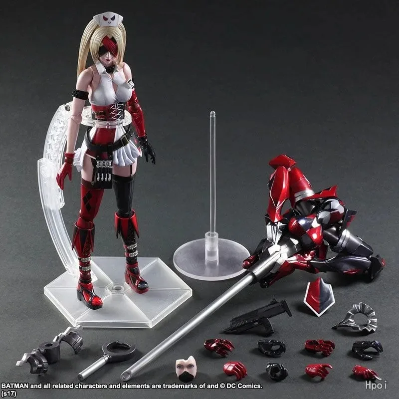 SQUAREENIX PLAY ARTS KAI Batman Gotham Knight Harley Quinn The Joker's Girl Articulated Collectible Action Figure Gift for Boys