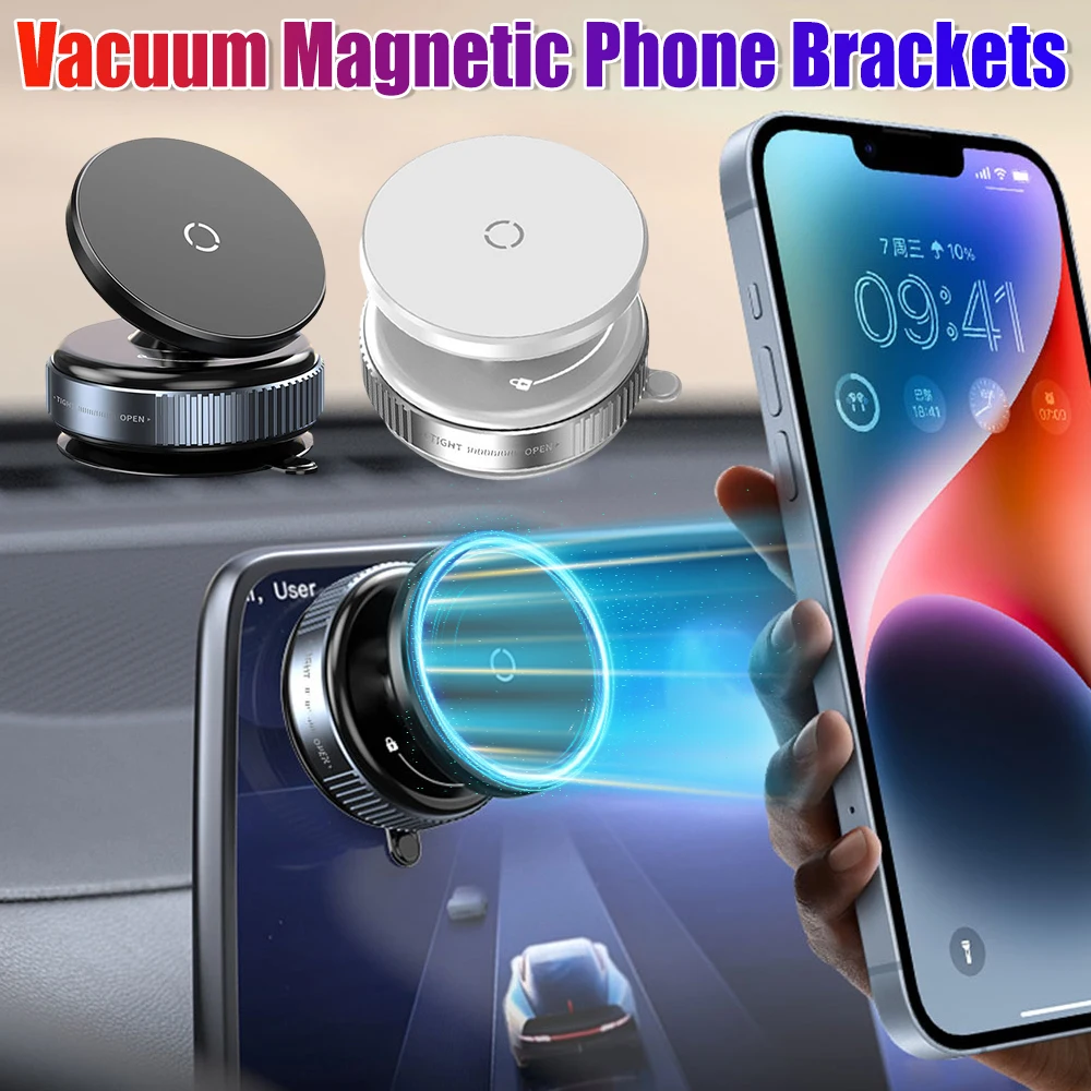 

Вакуумные магнитные кронштейны для телефона 360° ° Поворотная регулировка, сильная магнитная конструкция, складные автомобильные держатели для навигационных стоек