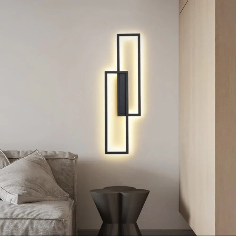 Imagem -03 - Nordic Minimalista Led Wall Lights Interior Wall Sconces Lâmpada Sala de Estar Quarto Cabeceira Decoração de Casa