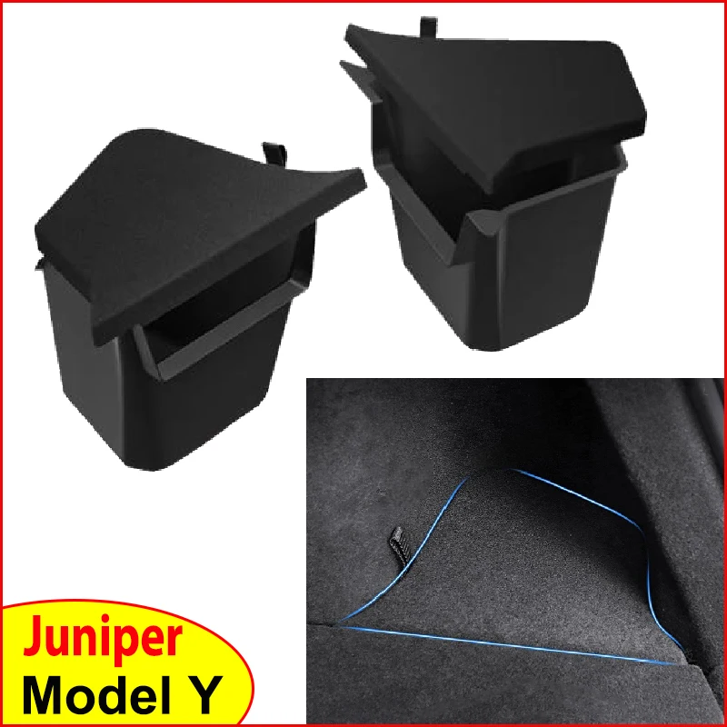 

Для Tesla, новая модель Y 2025 Launch Juniper, задний багажник, боковой ящик для хранения, органайзер для груза, флокирующийся коврик, перегородка, аксессуары