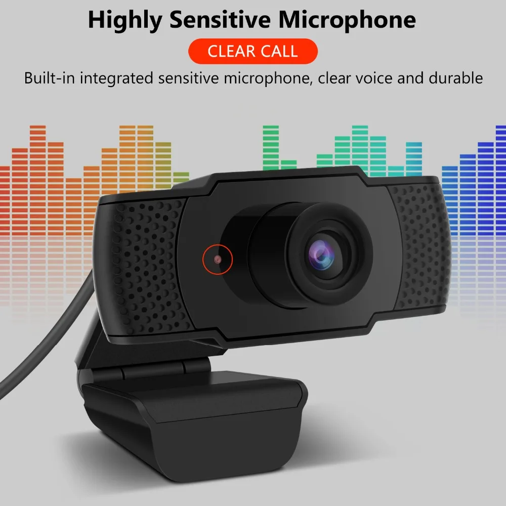 1080P Webcam Full HD Web Camera With LED fill light Microphone USB Plug Web Cam For PC Computer Mac Laptop Desktop Camera