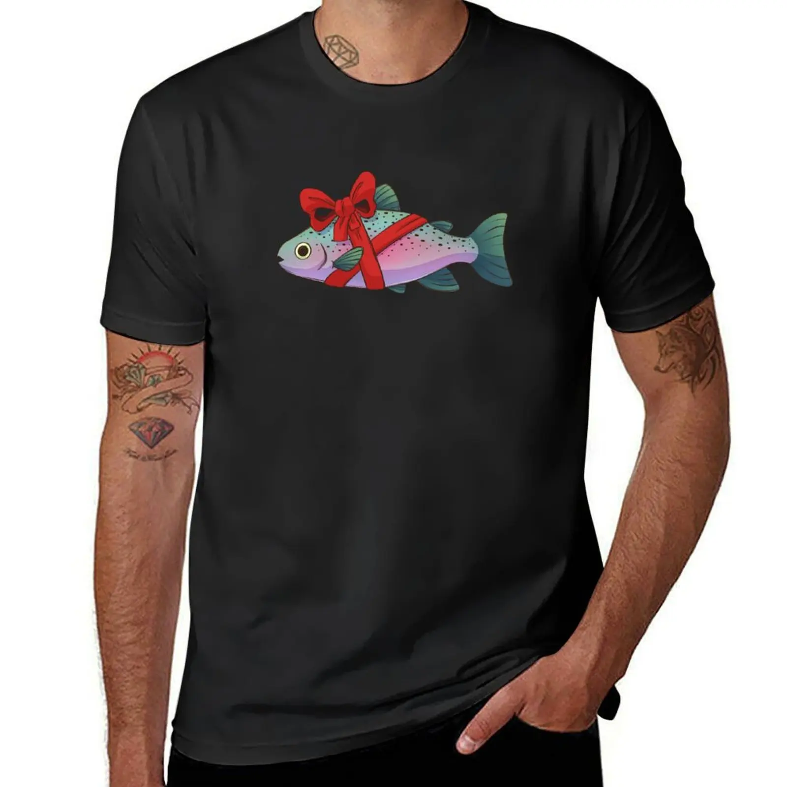 

Christmas Trout T-Shirt oversized cute tops mens graphic t-shirts hip hop