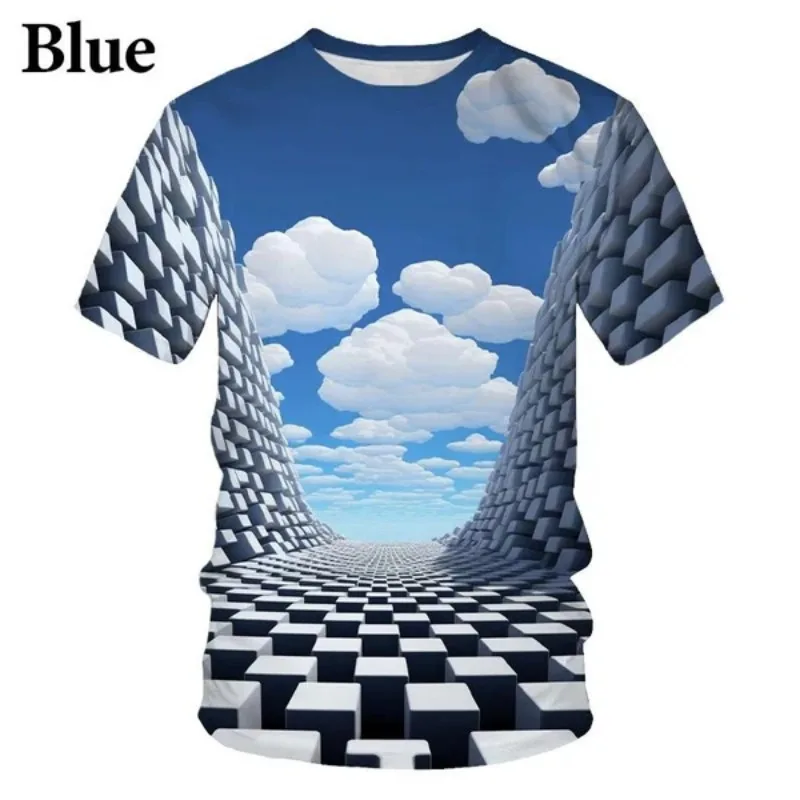 Camiseta con estampado 3D de hipnosis mareada para hombre y mujer, ropa de Hip Hop, camisetas de gran tamaño, camisetas informales Harajuku de manga corta