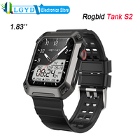 Rogbid Tank S2 IP68 Waterproof Smart Watch 1.83 inch 240x284 IPS Screen 450mAh Battery Magnetic Charge Da Fit APP Blood Pressure