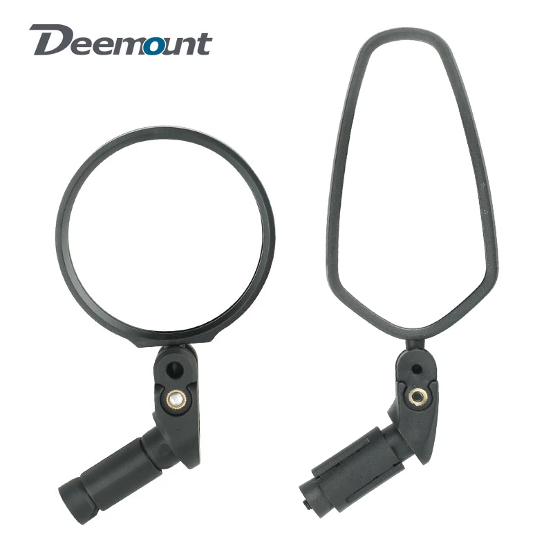 

Deemount Universal Bicycle Mirror Bar End Mount Acrylic Convex Flat Lens MTB Road Rear View Mirror Back Sight Reflector Angle Ad