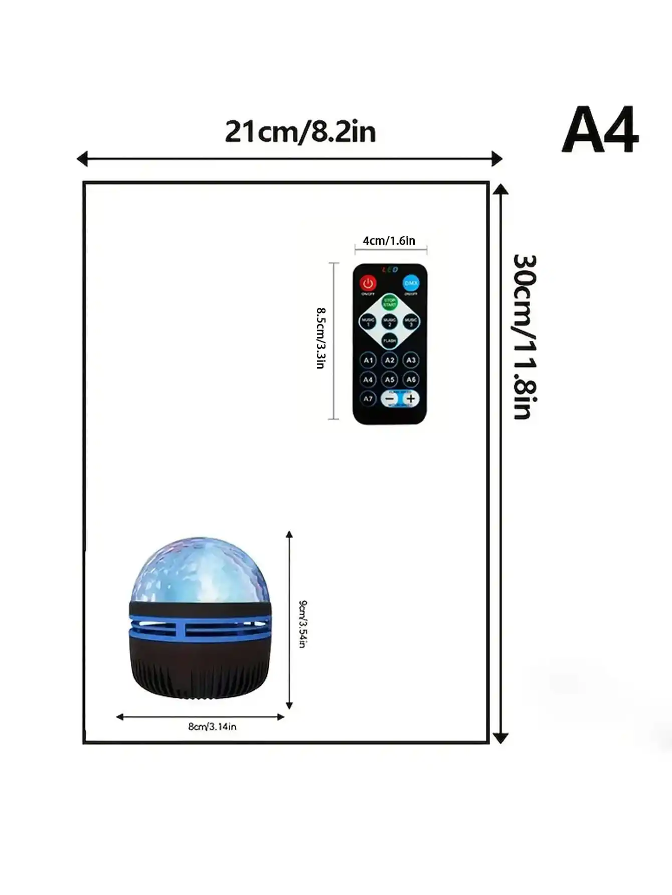 USB Remote LED Dynamic Water Ripple Lamp - Multi-Color Projection for Home, Party & Romantic Atmospheres