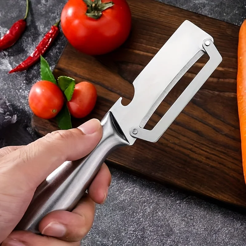 1/2 Stück Edelstahl-Flachkanten-Schäler Kartoffelschäler Schneidmesser Wassermelonen-/Melonenschaber Küchen-Mehrzweckwerkzeug ​