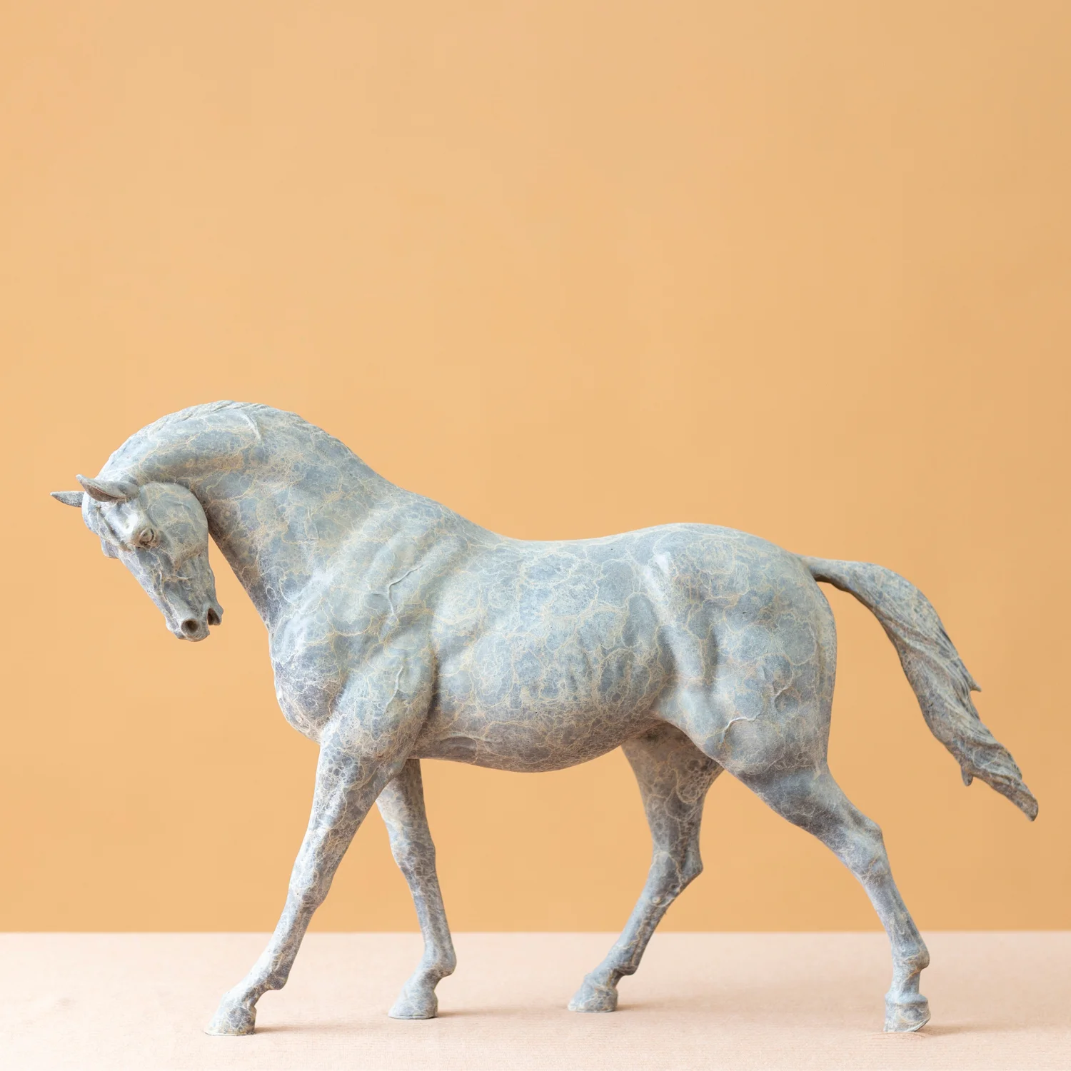 

56cm Bronze Horse Sculpture Casting Animal Horse Statue Handmade Art Statues For Home Office Decoration Gallery Collections