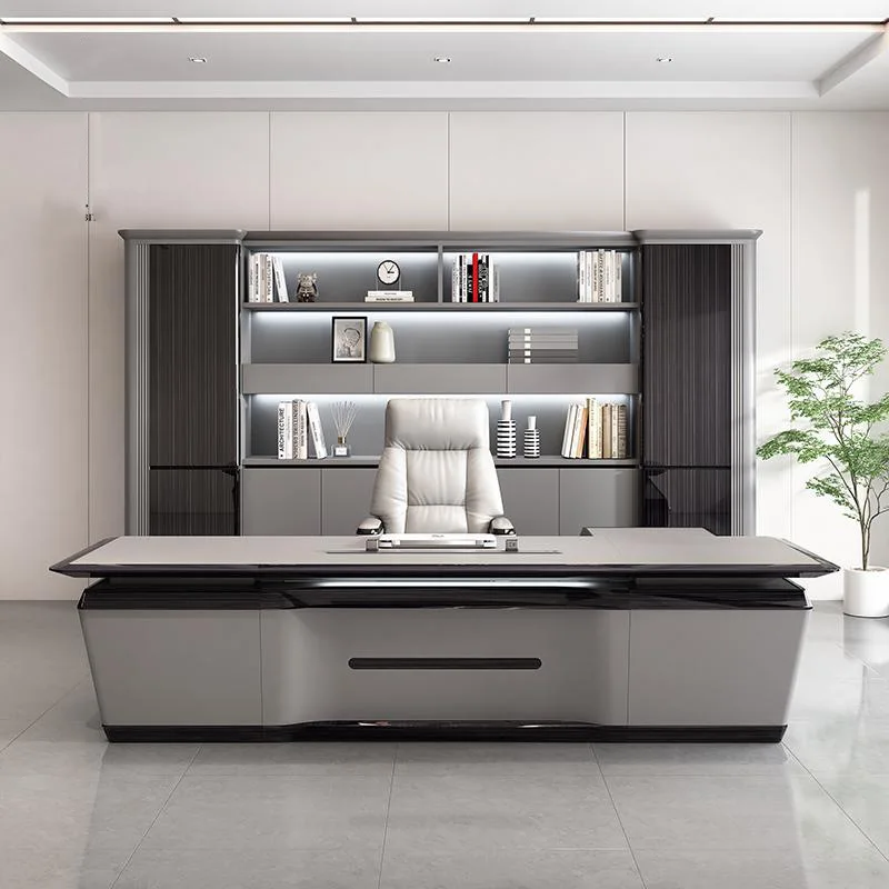 Modern simplicity, technological sense, chairperson's desk, light luxury, senior sense, president's big desk