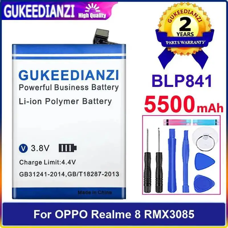 

Аккумулятор мобильного телефона для Oppo Realme 8 RMX3085 BLP841, высокая совместимость, 5500 мАч
