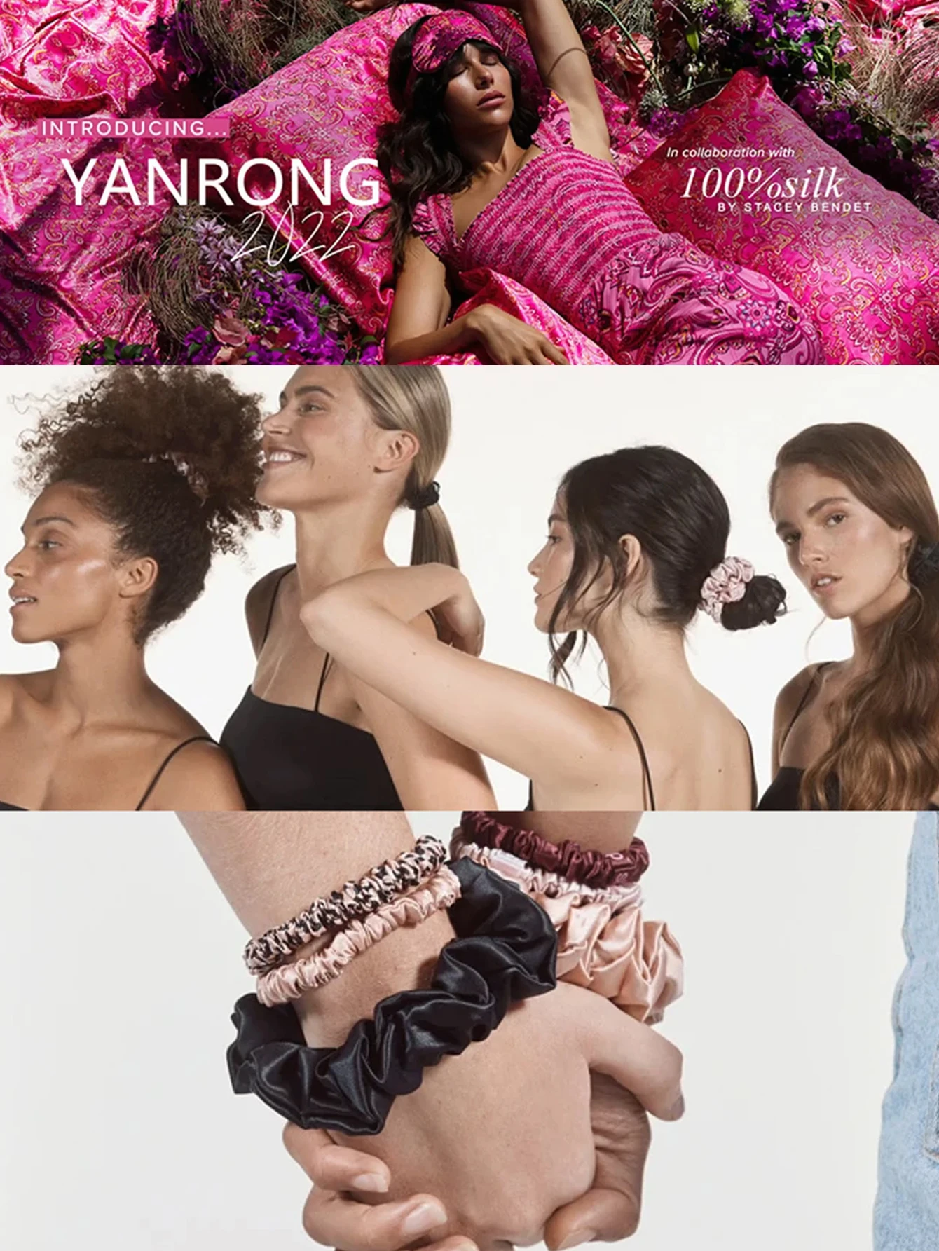 100 % reine Maulbeere, 6A-Seiden-Haargummi, handgefertigte Haarbänder, Damen- und Mädchen-Haar-Accessoires, reine Farbe, natürliche Haargummis, Box, 6 Stück – Detail 7