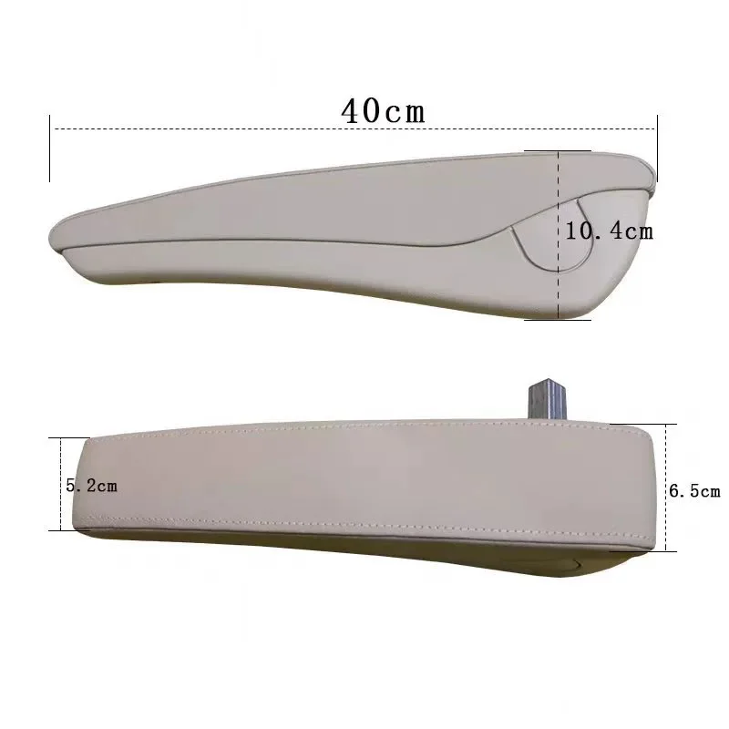 Czarno-beżowy podłokietnik składany przedniego siedzenia z regulowanym wspornikiem do Mercedes-Benz V-Class Vito Metris W447 W448 V260 2014-2022 1szt.