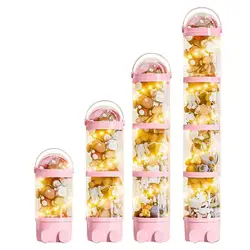 Stuffed Animal Storage Tube Toy Display Tube Box Organizer Transparent Stuffed Animal Tube Storage for Bedroom Living Room