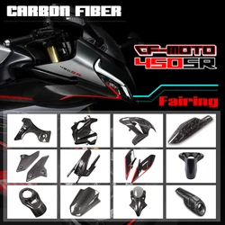 Carbon fiber Motorcycle Front Fairing Side Front Fender Mudguard Winglets Windshield Screen For CFMOTO CF450SR 450 CF MOTO 450SR