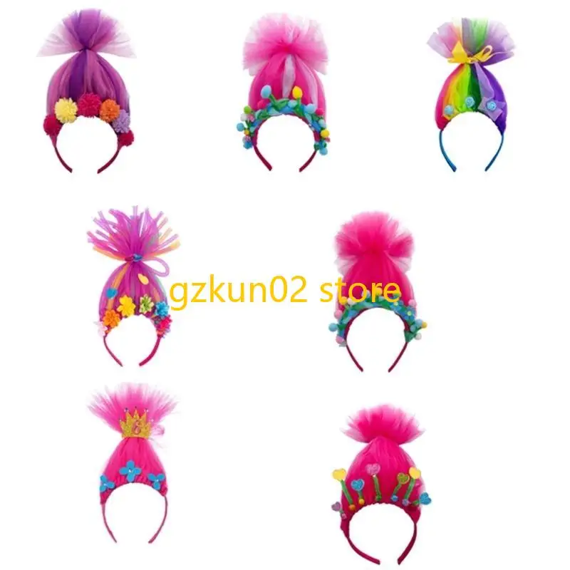 

KXRB Stylish Hairbands Headbands Cosplay Costume High Ponytail Headpiece