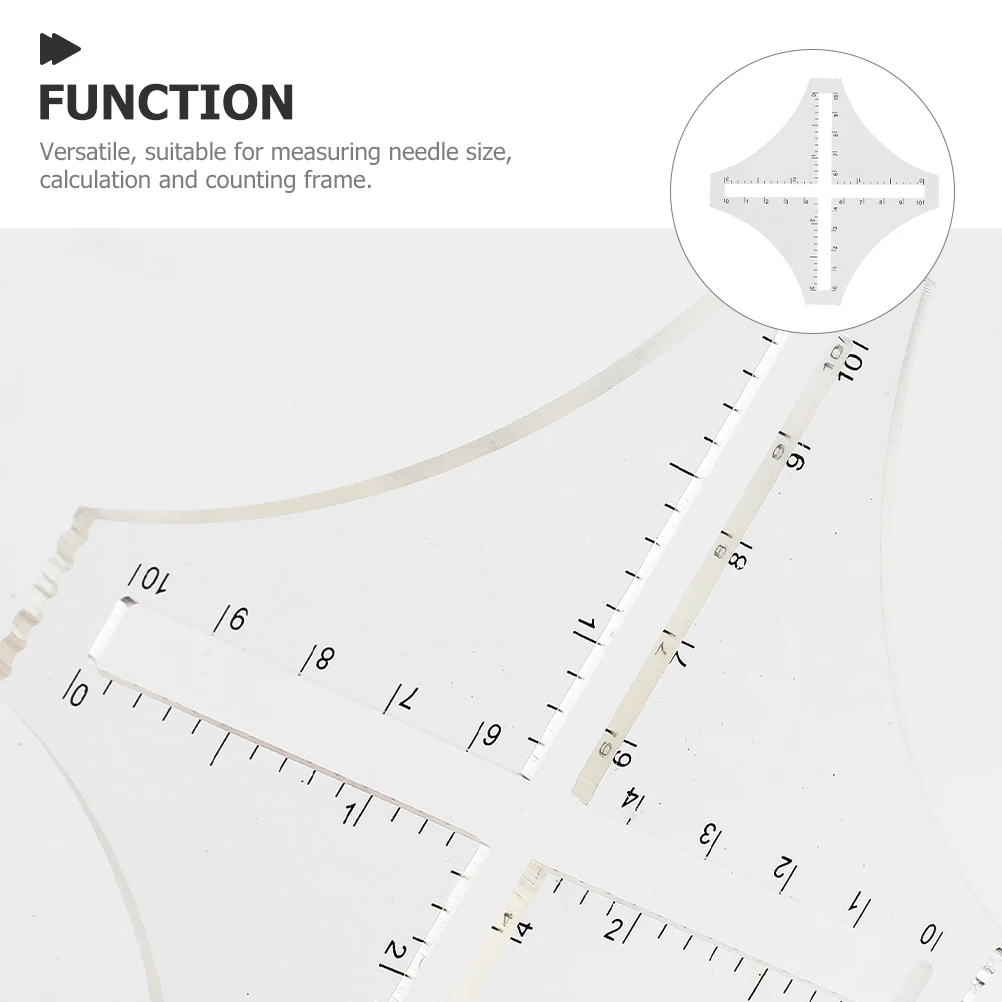 

Acrylic Density Ruler Quilting Templates Cutting Knitting Sweater Sewing Gauge Calculator Wool Sample Weaving Ruler Patchwork