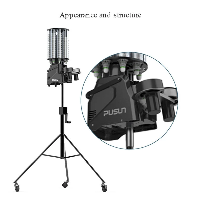 Professional Badminton Ball Machine Automatic Shuttlecock Launcher Smart Feeding Robot for Club Training