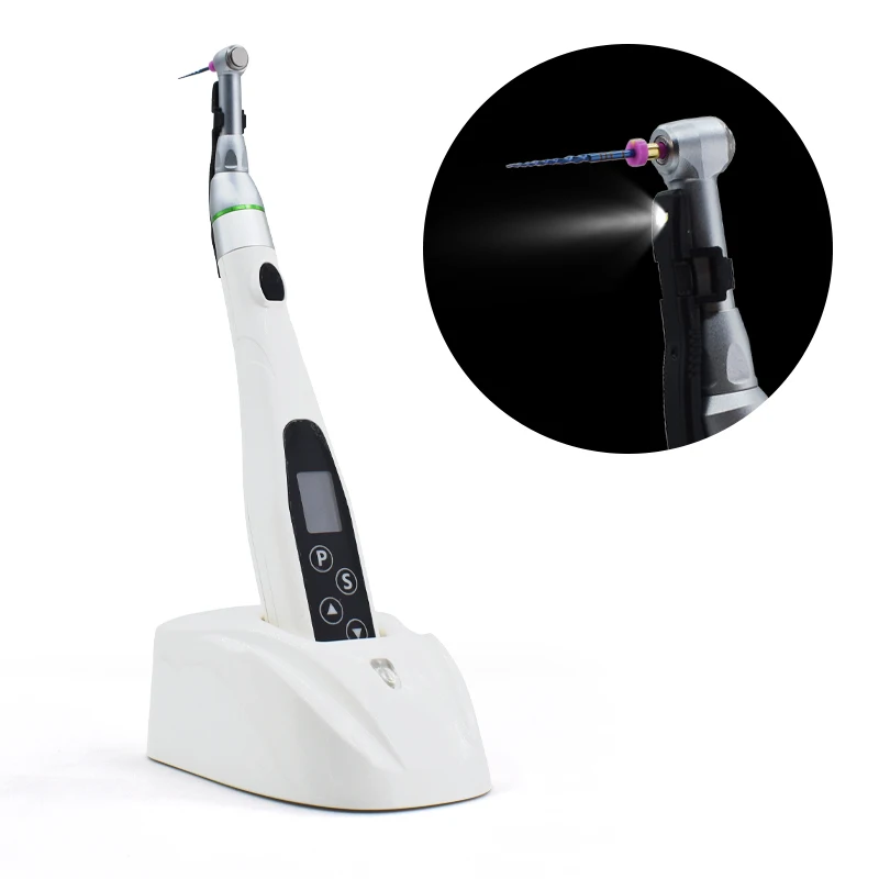 Dentals Equipments Endo Motor Led Lamp 16 : 1 Reduction Contra Angle Wireless Endodontic Root Canal Dentistry Machine