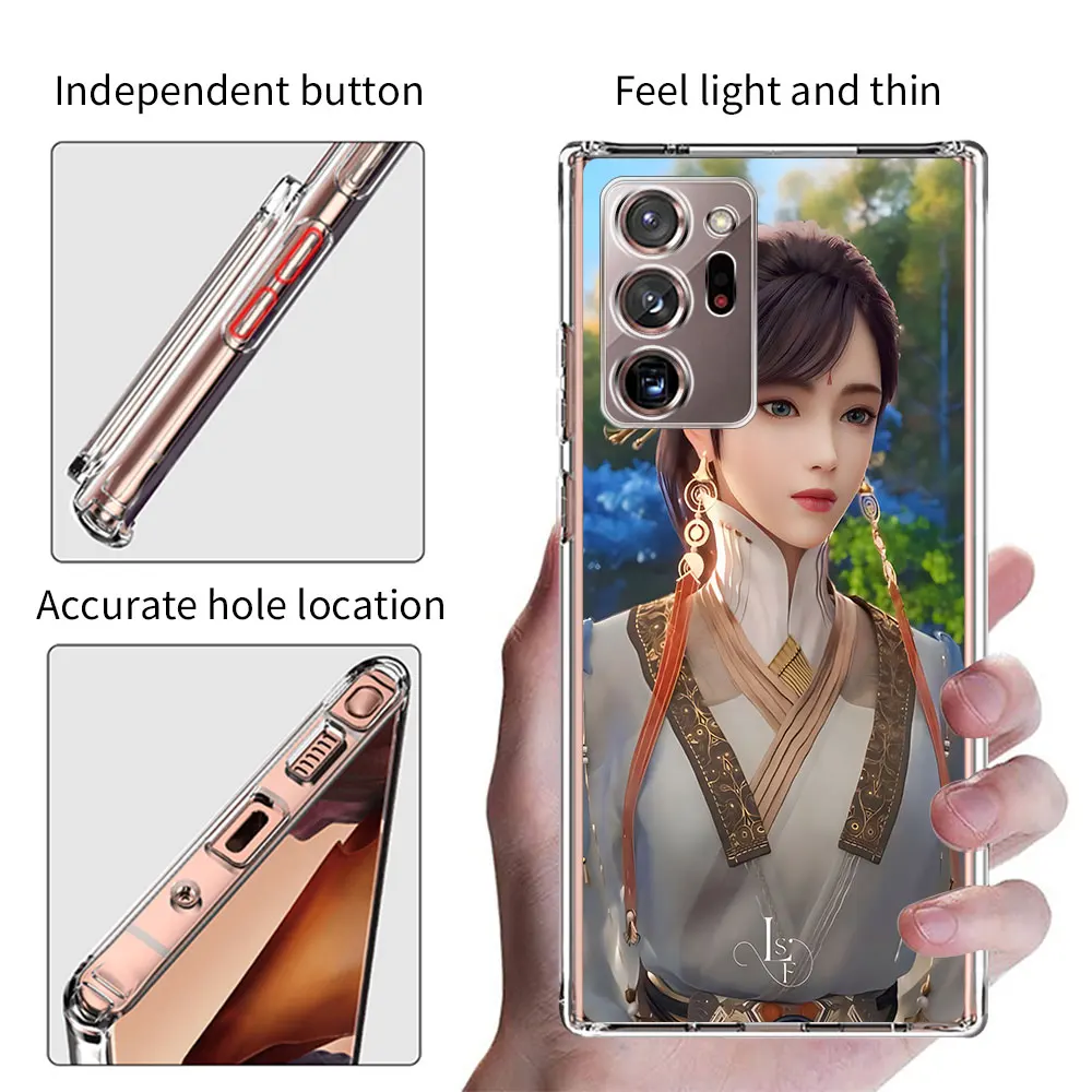 The Island of Siliang Case for Samsung Galaxy Note 20 Ultra 5G 10 Plus 8 9 10 Lite Transparent Soft Phone Cover M52 J4 J6 2018