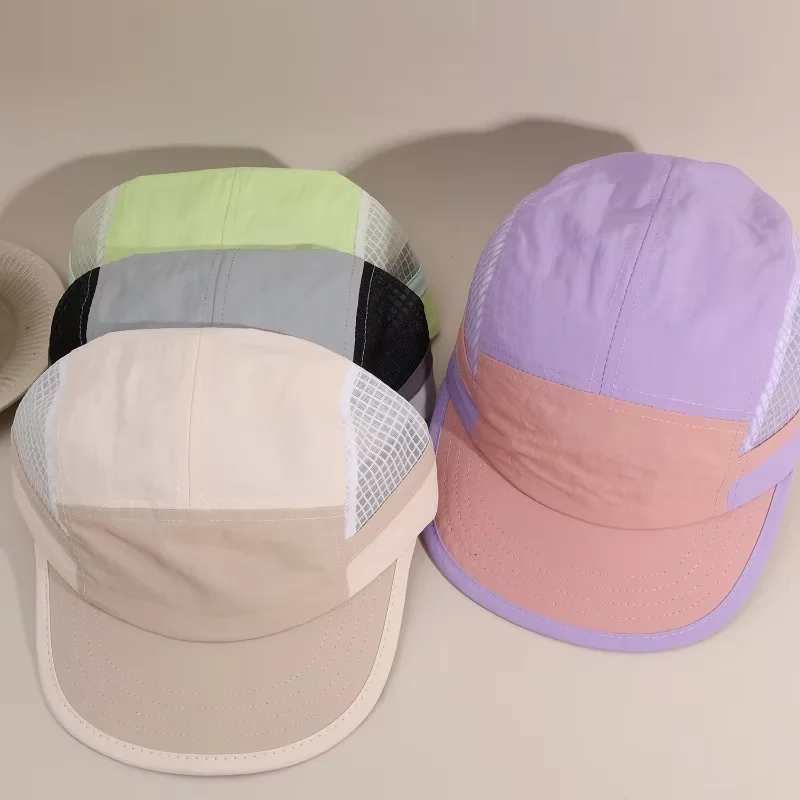 

Повседневная регулируемая спортивная летняя дышащая шляпа с пятью панелями, быстросохнущая водонепроницаемая спортивная шапка с защитой от ультрафиолета, спортивные кепки для бега