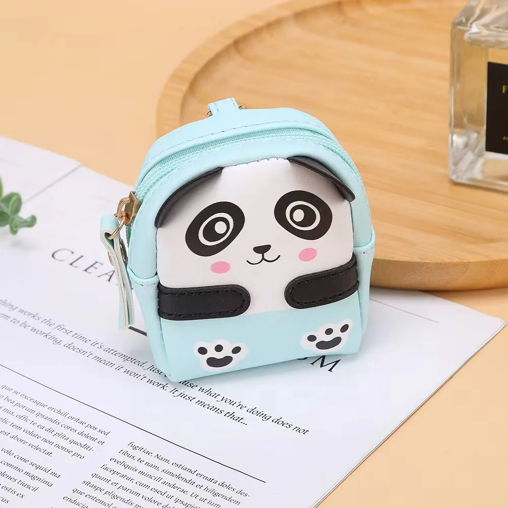 Baby Fashion Bag Clip Panda Cartoon Print Cute Kids Wallet Creative Short Wallet Mini Coin Bag